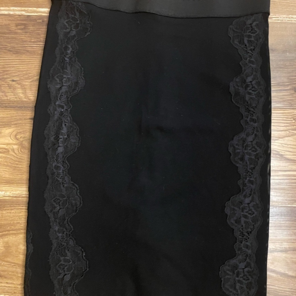 Victoria’s Secret Black Lace Panel Shapewear Slip Size 10‎